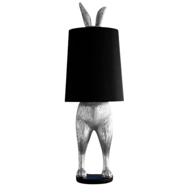 Lampadaire Lapin Hiding Rabbit® Argent - WERNS® - 115 cm d’Élégance et de Fantaisie