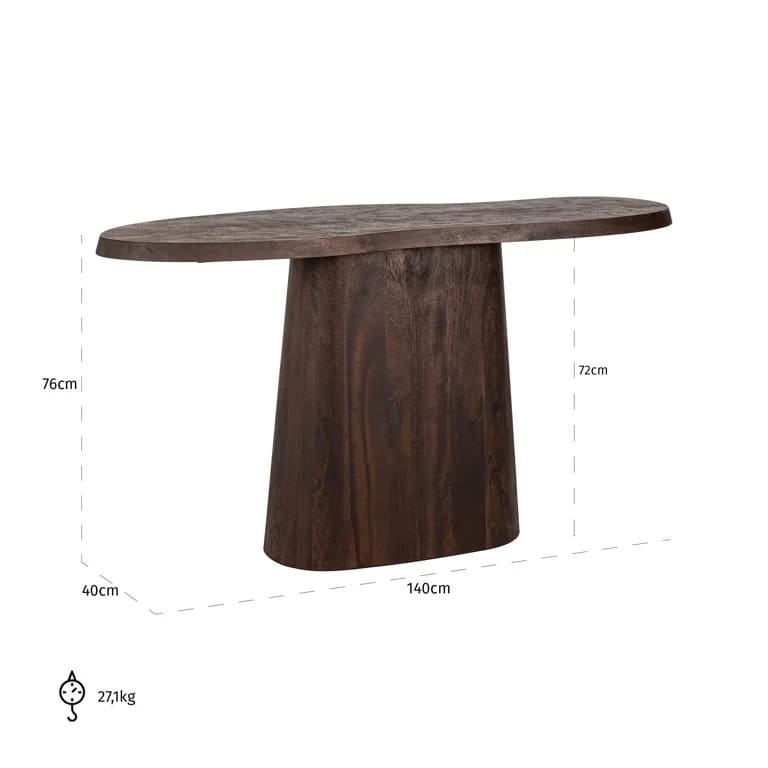 Console Odile 140 cm-manguier-massif-fonçé-majdeltier-5 Console Odile 140 cm manguier massif fonce majdeltier 5