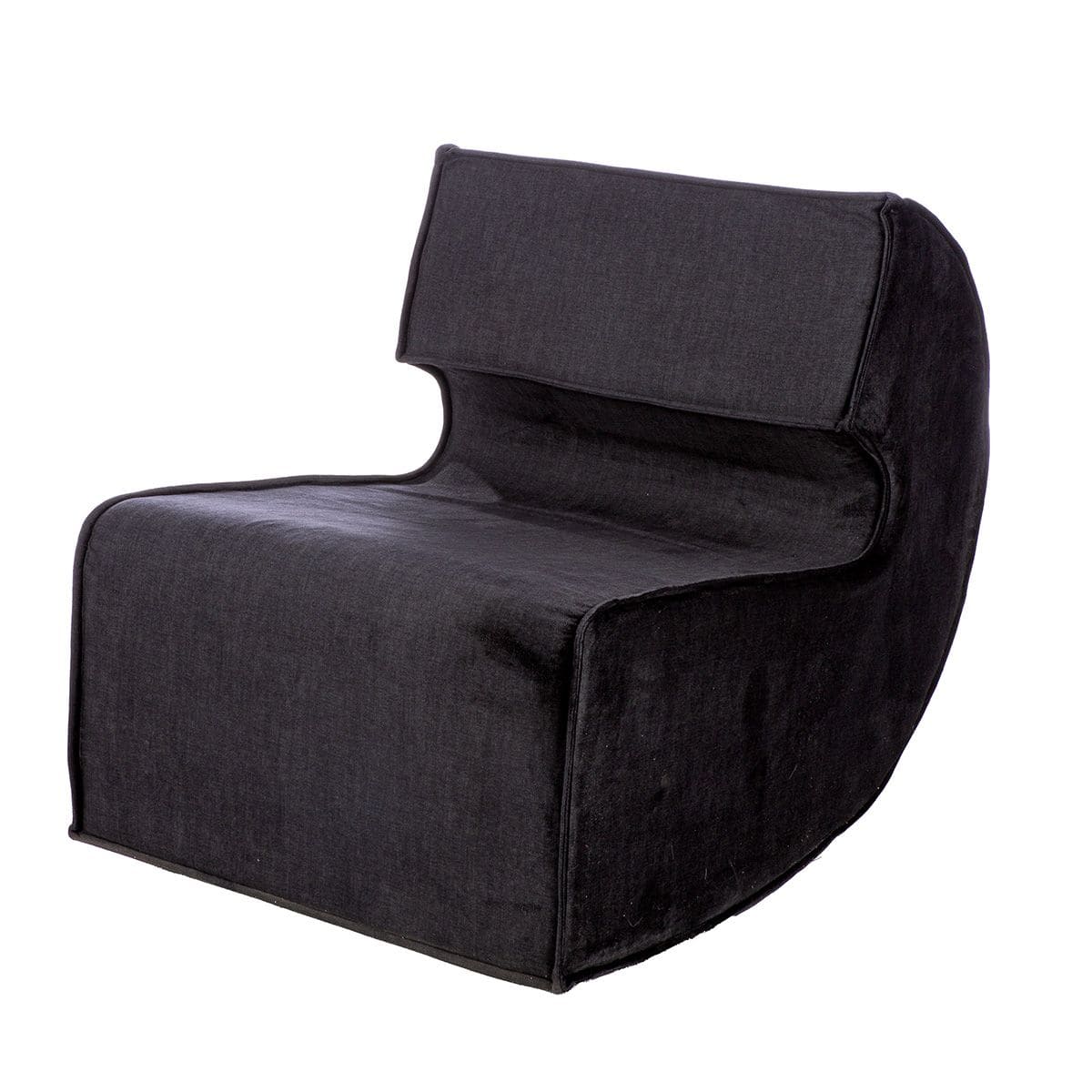 Fauteuil Velours à Bascule Thobias noir-majdeltier-5 Fauteuil Velours a Bascule Thobias noir majdeltier 5