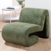 Fauteuil en velours cotelé vert Fauteuil en velours cotele vert