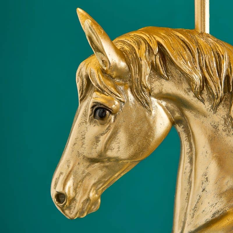 Lampe Cheval Wendy Or - WERNS- cheval doré