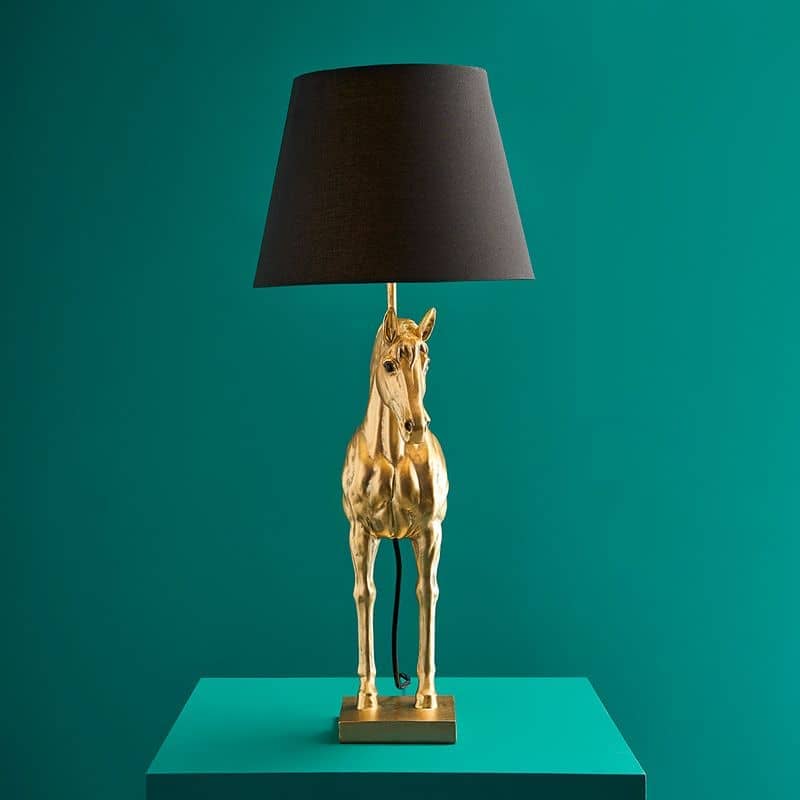 Lampe Cheval Wendy Or - WERNS- cheval doré