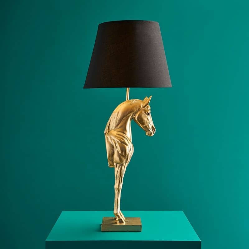 Lampe Cheval Wendy Or - WERNS- cheval doré