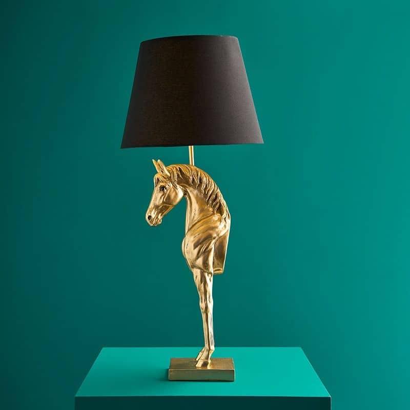 Lampe Cheval Wendy Or - WERNS- cheval doré