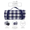 Nappe pique-nique carreaux bleus et blancs XL