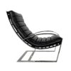 Sans titre (1080 x 1080 px) (3) (1) Fauteuil Biarritz cuir noir, structure design chrome poli miroir