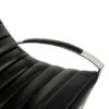 ixcl57v01-Fauteuil-biarritz-cuir-noir-chrome-design-majdeltier-2-1 Fauteuil Biarritz cuir noir, détail du cuir sur les accoudoirs