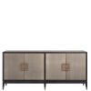 Buffet Bloomville 4-portes-buffet-classique-chic-intemporel-chéne-noir-cuir-majdeltier-3 Buffet Bloomville 4 portes
