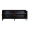 Buffet Bloomville 4-portes-buffet-classique-chic-intemporel-chéne-noir-cuir-majdeltier-5 Buffet Bloomville 4 portes buffet classique chic intemporel chene noir cuir majdeltier 5