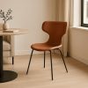 Chaise Design Fia En Cuir terracotta majdeltier