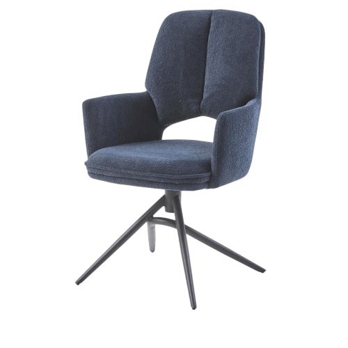 Fauteuil de table VIKTOR chaise accoudoir bleu en magasin.webp Photoroom
