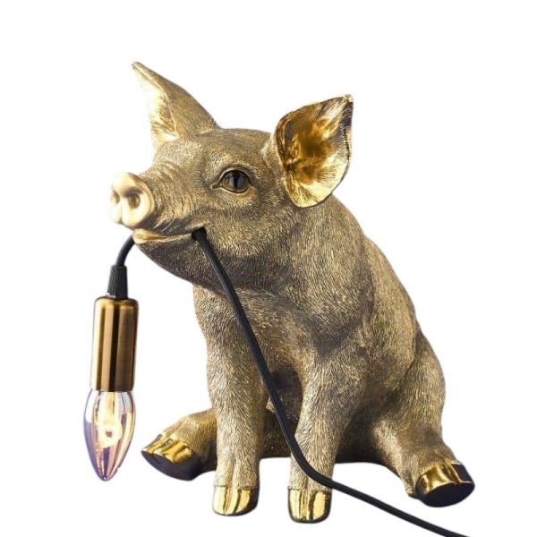 Lampe de table Piggy Or - WERNS-cochon