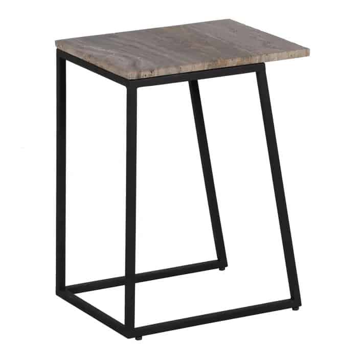 Set de 2 tables dappoint rectangulaires travertin majdeltier 2