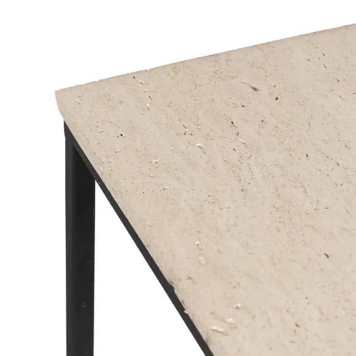 Set de 2 tables dappoint rectangulaires travertin majdeltier 3