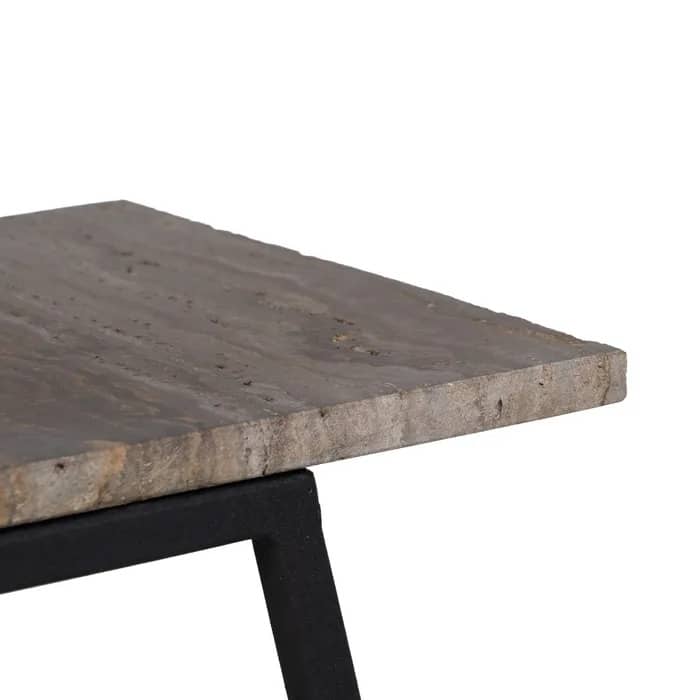 Set de 2 tables dappoint rectangulaires travertin majdeltier 6