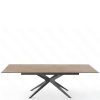 Table Rectangulaire Extensible En Ceramique Hector effet bois pied cental etoile majdeltier 3