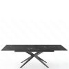 Table Rectangulaire Extensible En Ceramique Hector marbre anthracite pied central etoile majdeltier 3