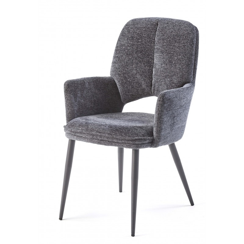 chaise avec accoudoirs en tissu moderne andreas 1
