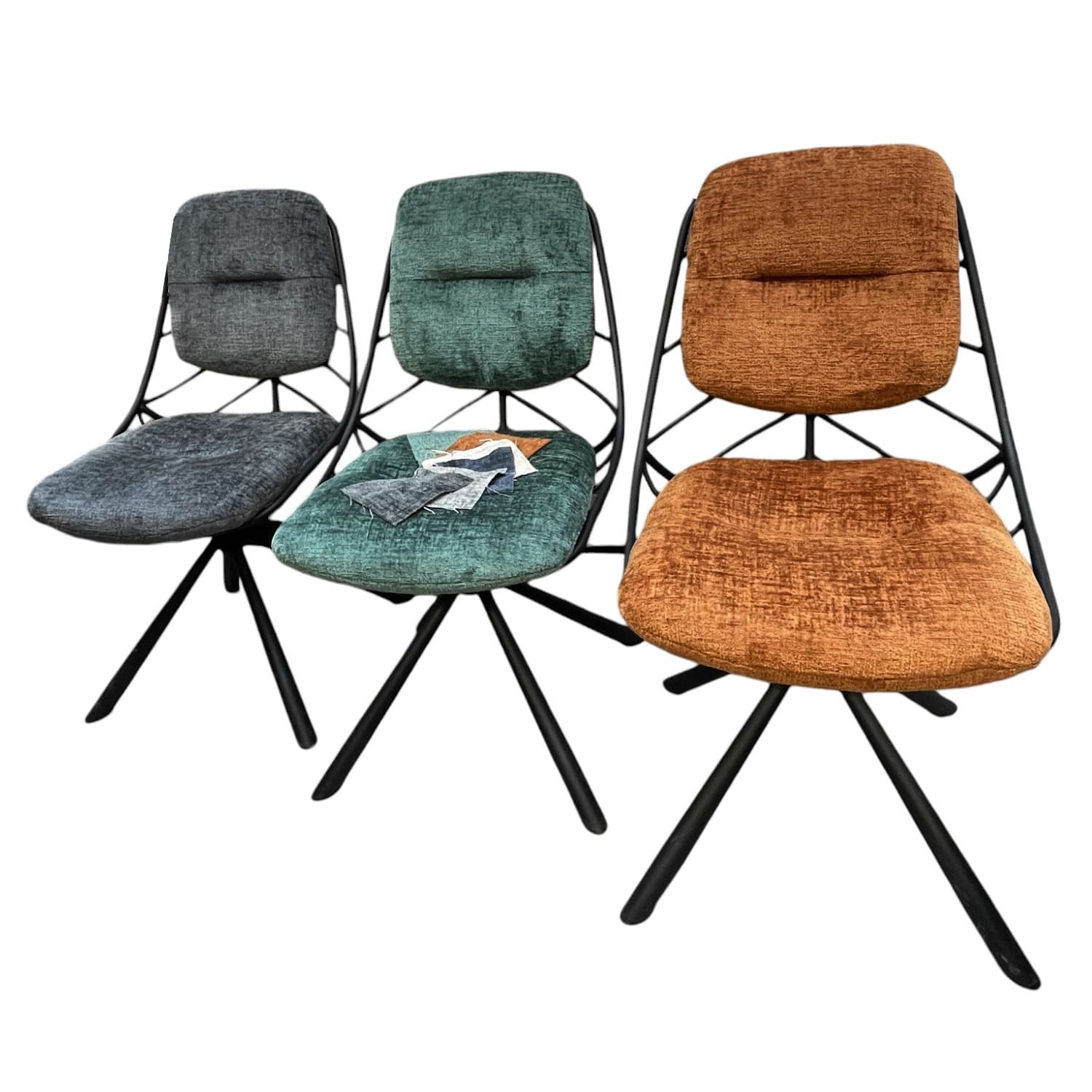 chaise design confortable pivotante tissu lexi pauline majdeltier dossier feuille 1