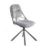 chaise design confortable pivotante tissu lexi pied metal gris clair pauline majdeltier 6