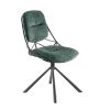chaise design confortable pivotante tissu lexi pied metal vert pauline majdeltier 6
