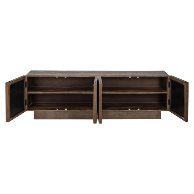 meuble tv Bryant 4 portes original bois massif manguier miroir design majdeltier 6
