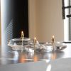 Lampe à Huile Galet Peri Living en Verre Transparent - Laiton