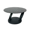 table basse ronde pivotante extensible aqua verre noit trempe waterglass majdeltier 4