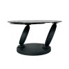 table basse ronde pivotante extensible aqua verre noit trempe waterglass majdeltier 5