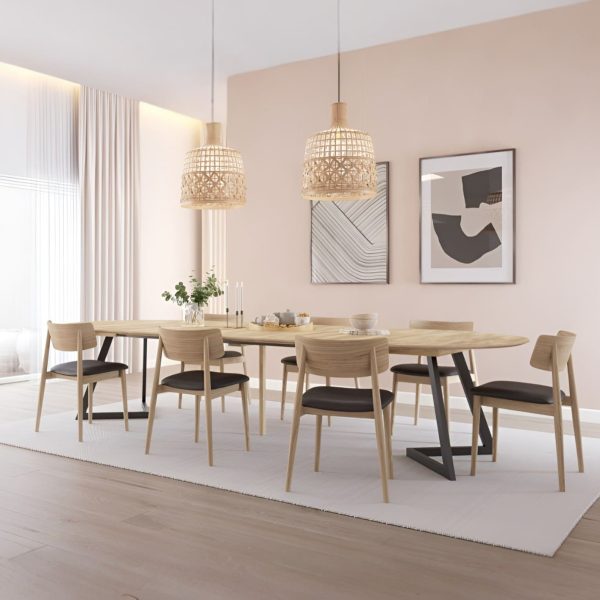 Table Ronde Extensible Chêne Massif Ellis Ø120 et Ø140