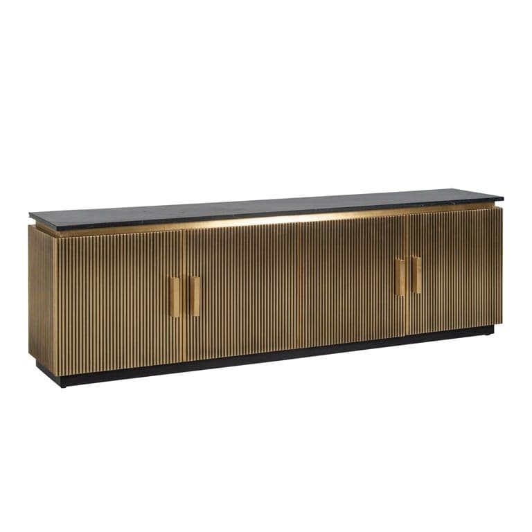 Buffet Bas Meuble TV Ironville 200 cm laiton marbre design hotel chic original majdeltier