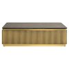 Table Basse Rectangulaire Ironville – Marbre Noir Laiton Nervure Esprit Mid Century Modern 3