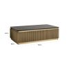 Table Basse Rectangulaire Ironville – Marbre Noir Laiton Nervure Esprit Mid Century Modern 4