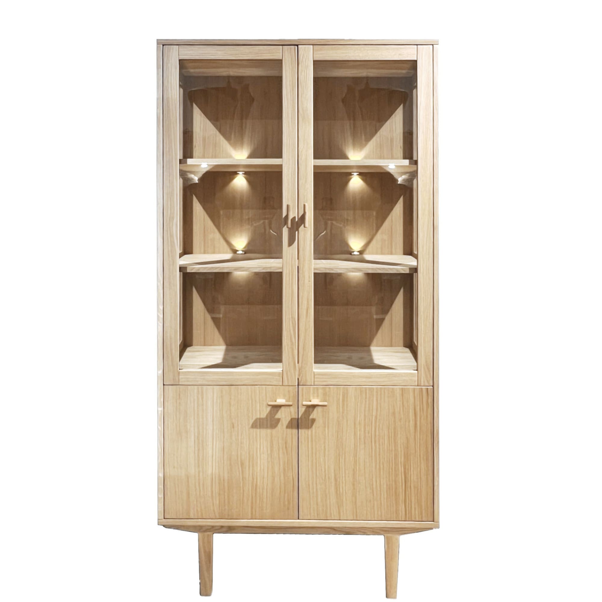 Buffet vitrine Scandinave en Chêne 420 - design danois- Majdeltier