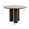 Table Ronde Ritz ceramique travertin chene O120 cm 2