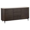 Buffet Arrondi Ritz travertin & chêne 185 cm- richmond-majdeltier Buffet Arrondi Ritz travertin & chêne 185 cm