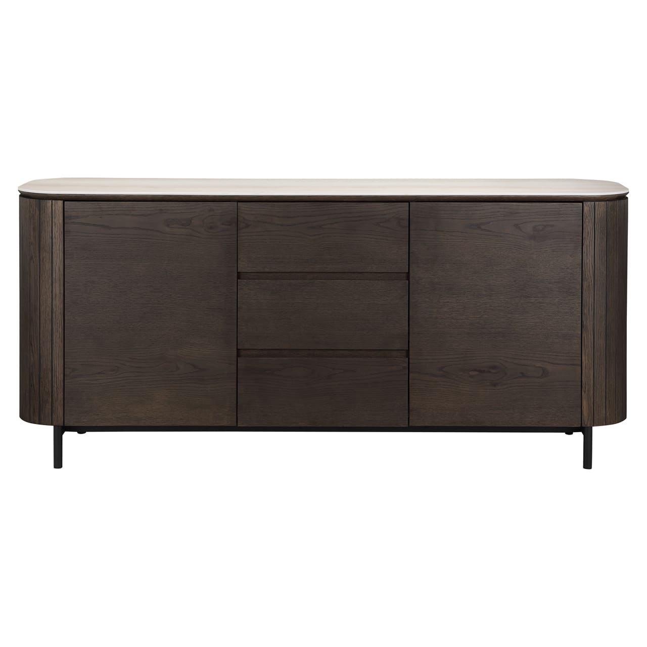 Buffet Arrondi Ritz travertin & chêne 185 cm- richmond-majdeltier-2 Buffet Arrondi Ritz travertin & chêne 185 cm