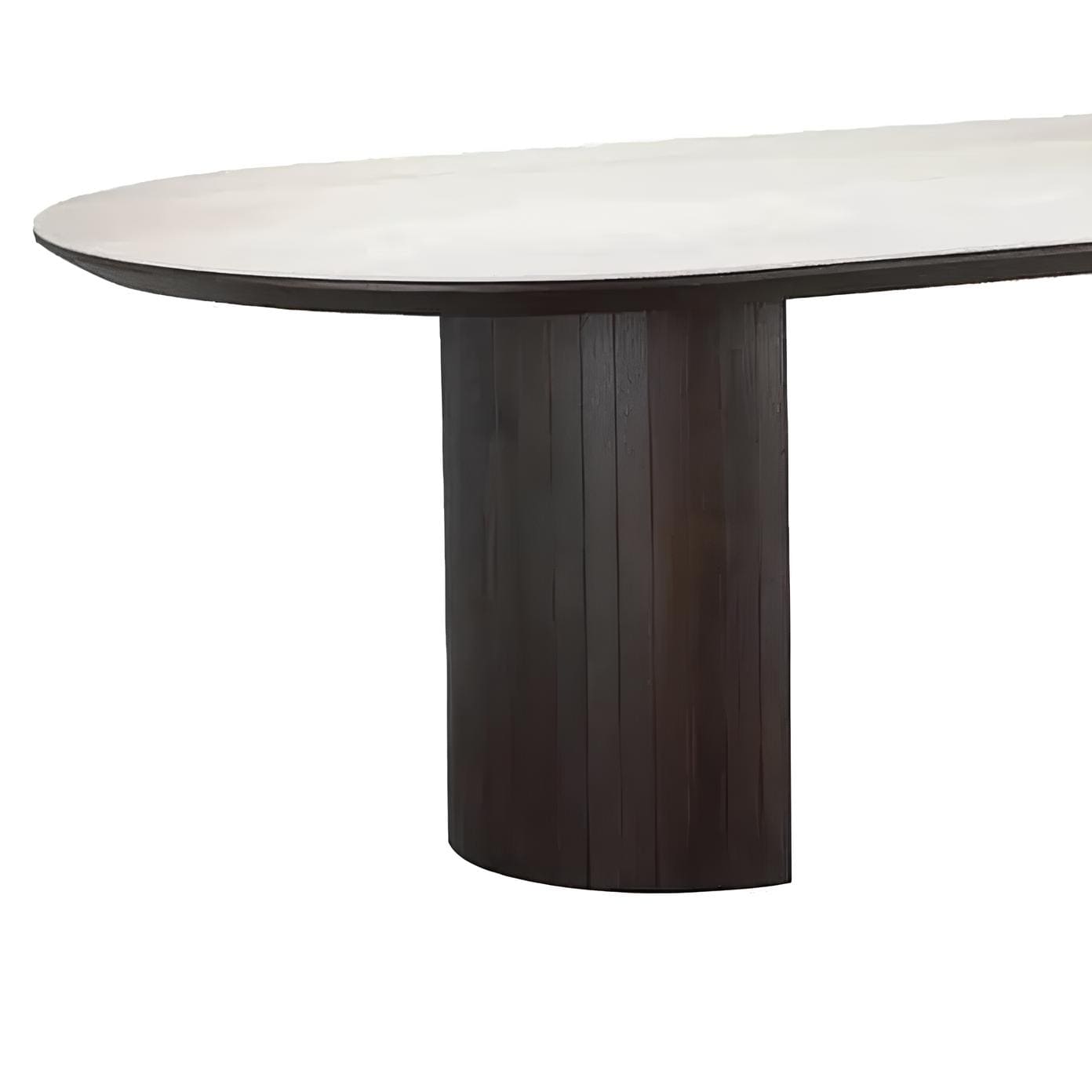 Table Ovale Ritz céramique travertin chêne 240 cm