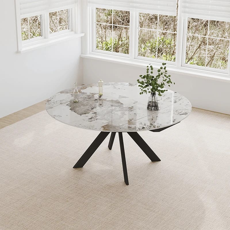 Table ronde ceramique Paloma O150 Plateau rotatif majdeltier 3