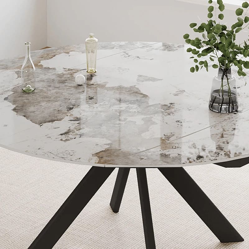 Table ronde ceramique Paloma O150 Plateau rotatif majdeltier 4