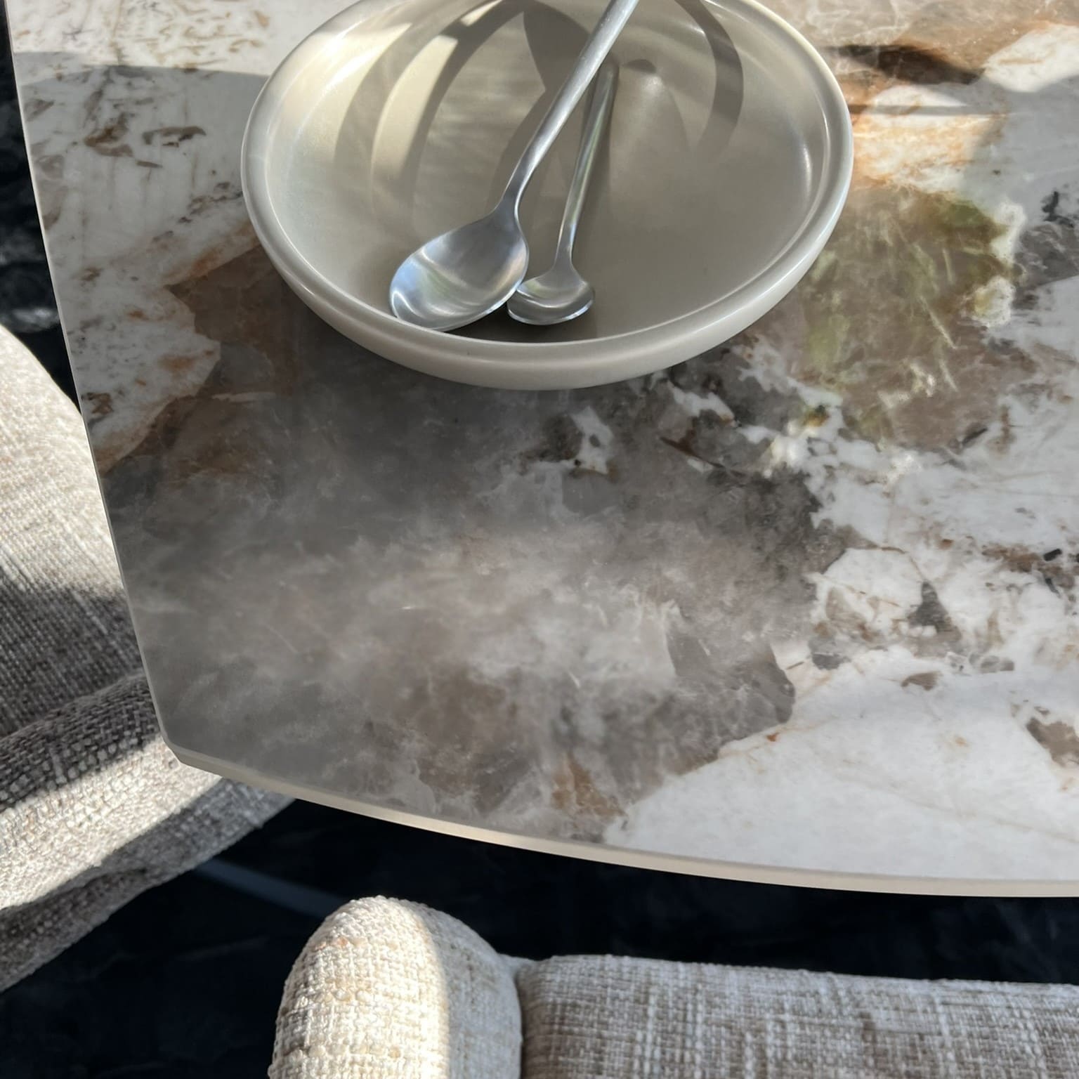 Table ronde ceramique Paloma O150 diametre 160 Plateau rotatif majdeltier 3