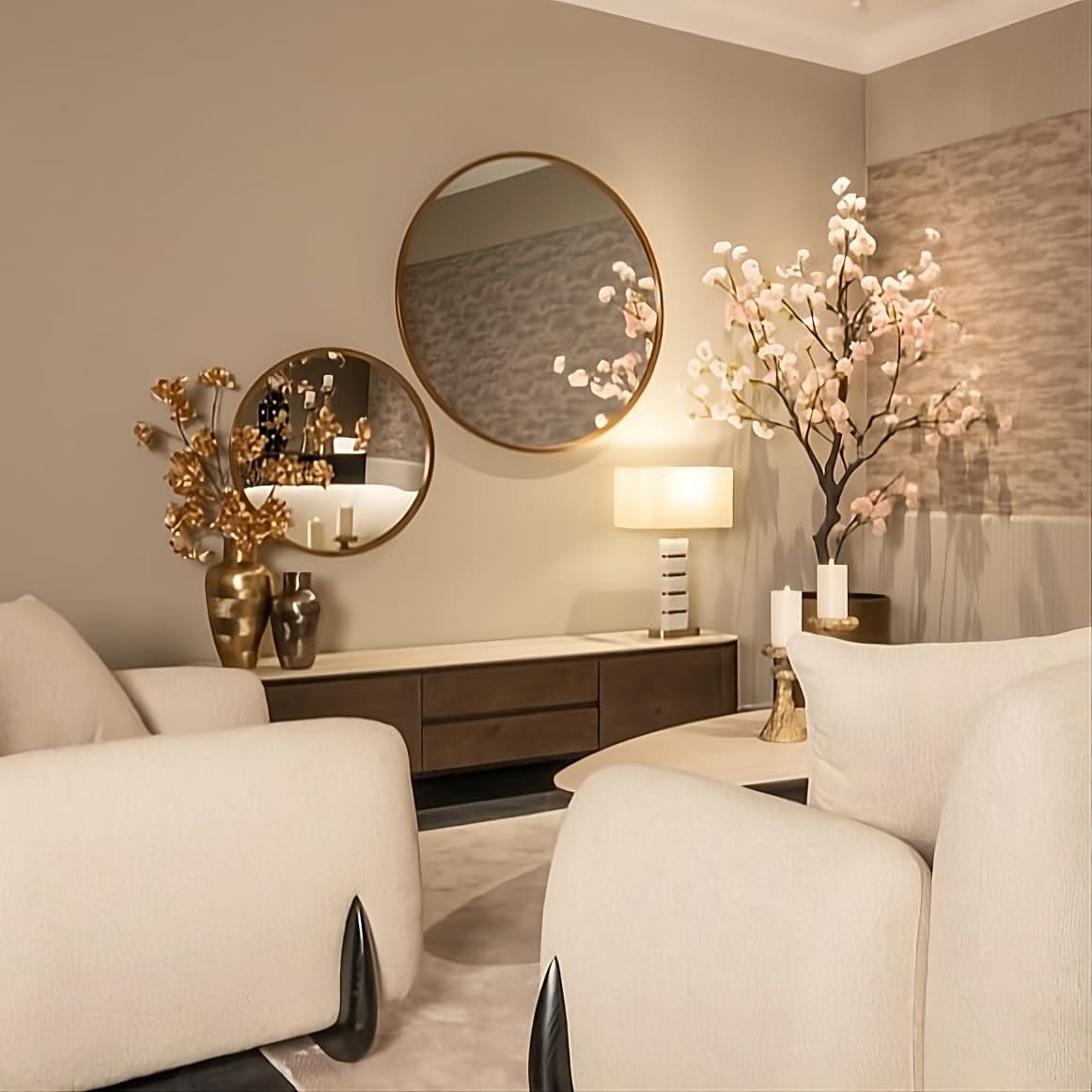 Meuble TV Arrondi Ritz 200 cm