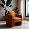 Fauteuil Paola Ocre orange confortable elegant majdeltier 1