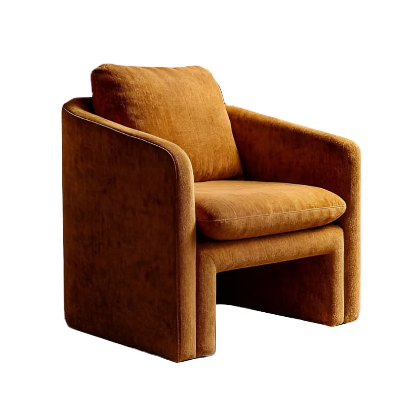 Fauteuil Paola Ocre orange confortable elegant majdeltier 4