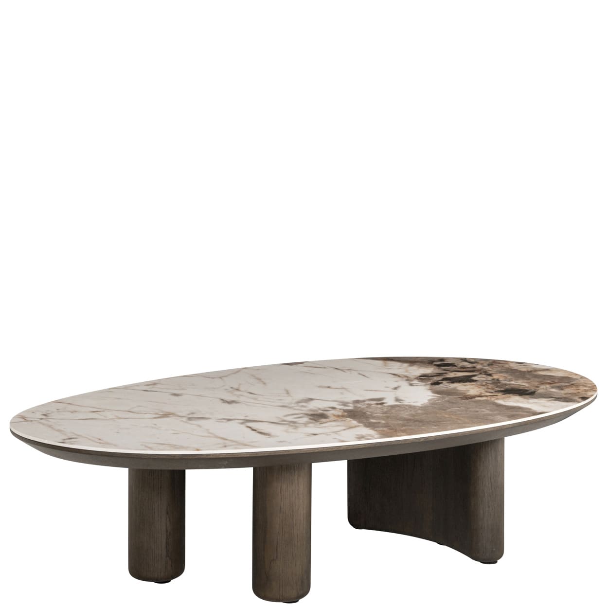 Table Basse Ovale Langford Céramique-2 Table Basse Ovale Langford Céramique- forme organique ovale