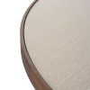 Table ronde Willox 130 cm - Chêne et Lin, plateau verre