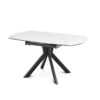 table ceramique extensible livy ronde marbre blanc majdeltier 3