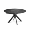 table ceramique extensible livy ronde marbre noir majdeltier 2