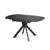 table ceramique extensible livy ronde marbre noir majdeltier 6