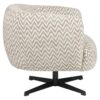 Fauteuil pivotant Estelle Chevron fait main tissu sable design